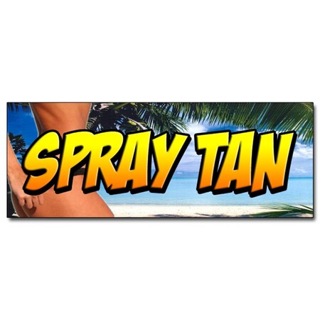 Amistad 12 in. Spray Tan Decal Sticker - Tanning Salon Spa Lotion AM3893302